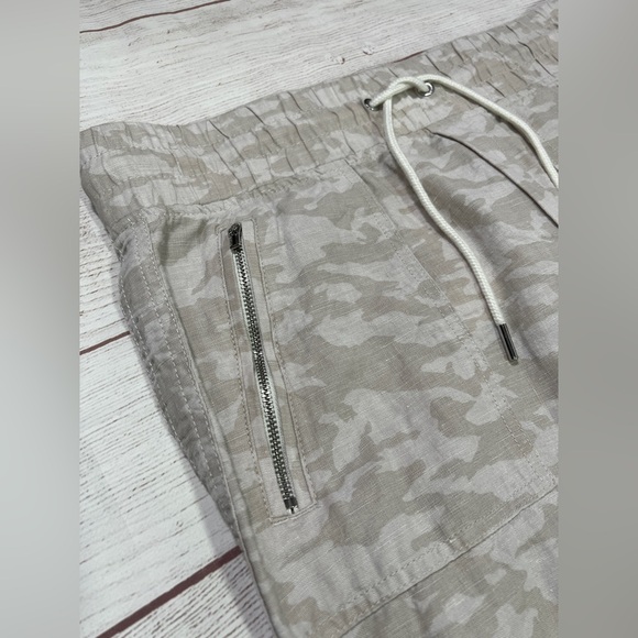 Athleta Cabo Tide Linen Jogger - 10 - Women's pants tan neutral camo beach - Picture 8 of 16